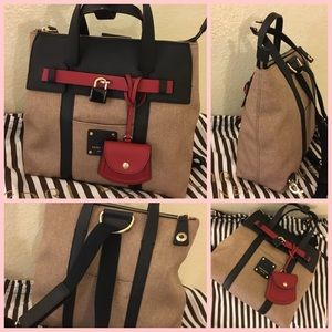 Henri Bendel: convertible canvas backpack